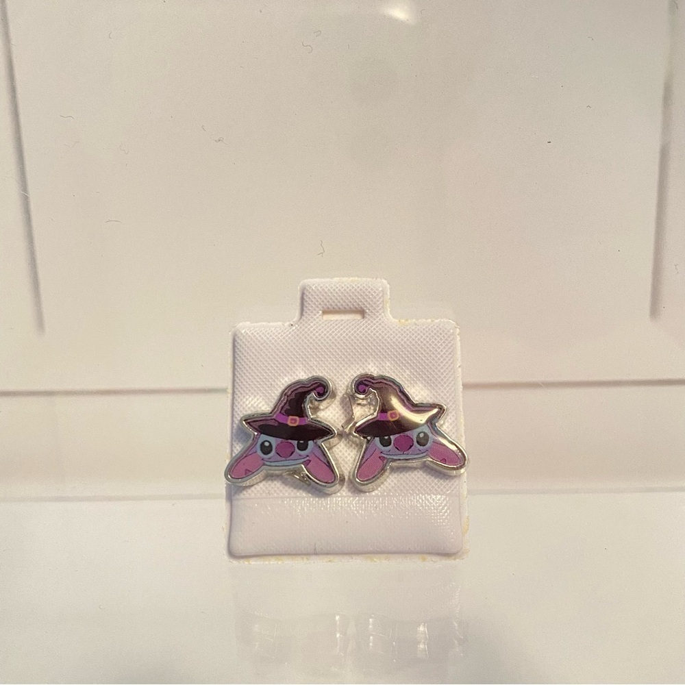 Disney Stitch Halloween Witch Stud Pierced Earrings